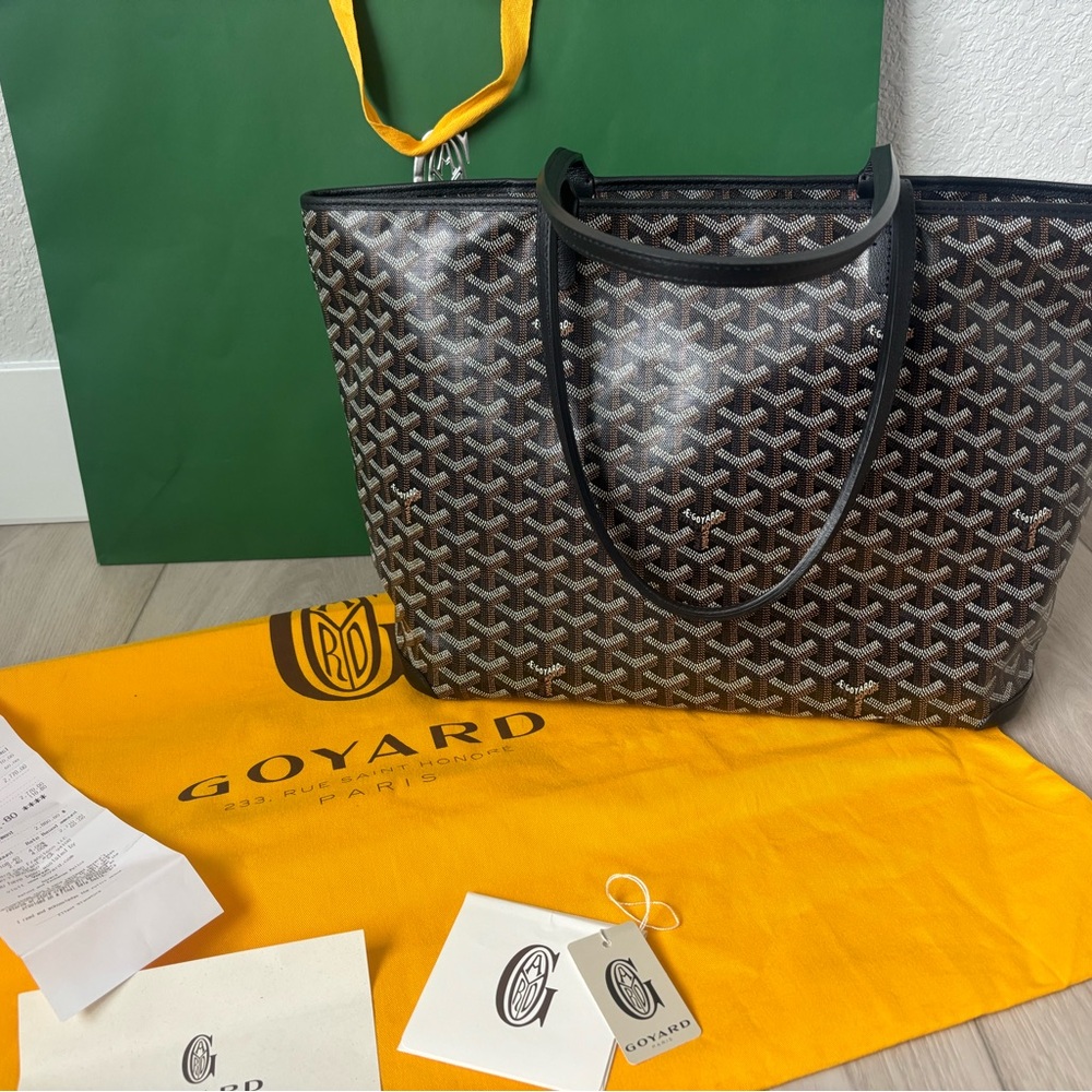 Goyard Artois MM Zip Tote Black $2770 w/receipt